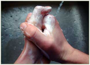 Washing hands